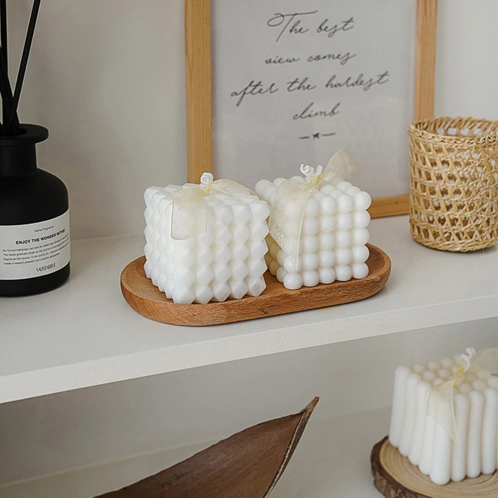 bougies parfumées cube rubik en cire de soja pour décoration et aromathérapie - vue 7 sur 13