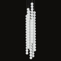 suspension design art deco en verre doré et chromé
