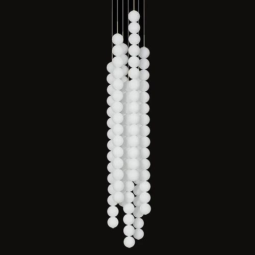 suspension design art deco en verre doré et noir