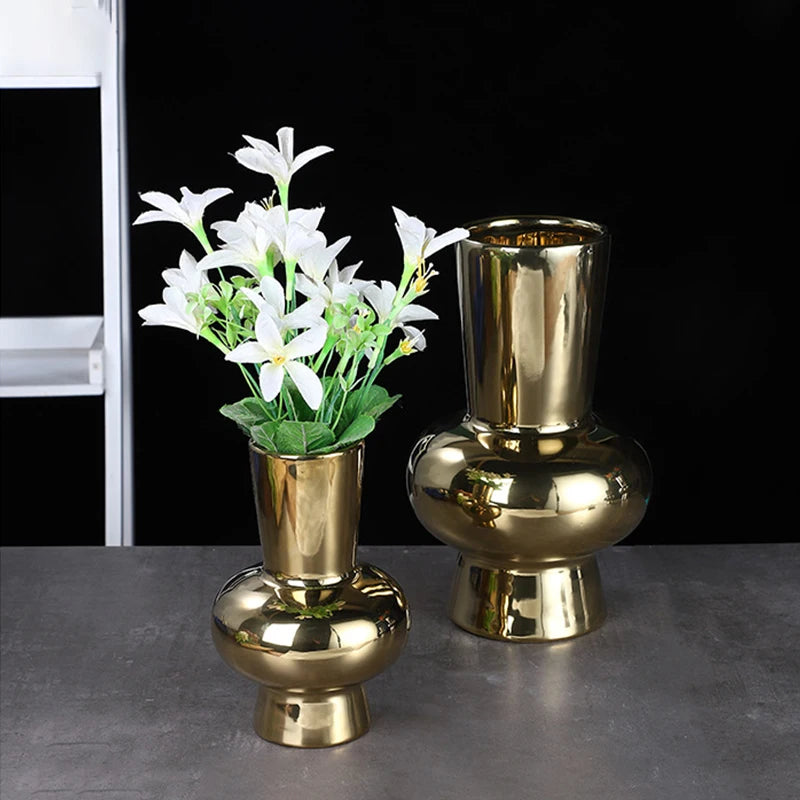 vase en argent galvanisé style européen nordique médiéval pour fleurs - vue 3 sur 10