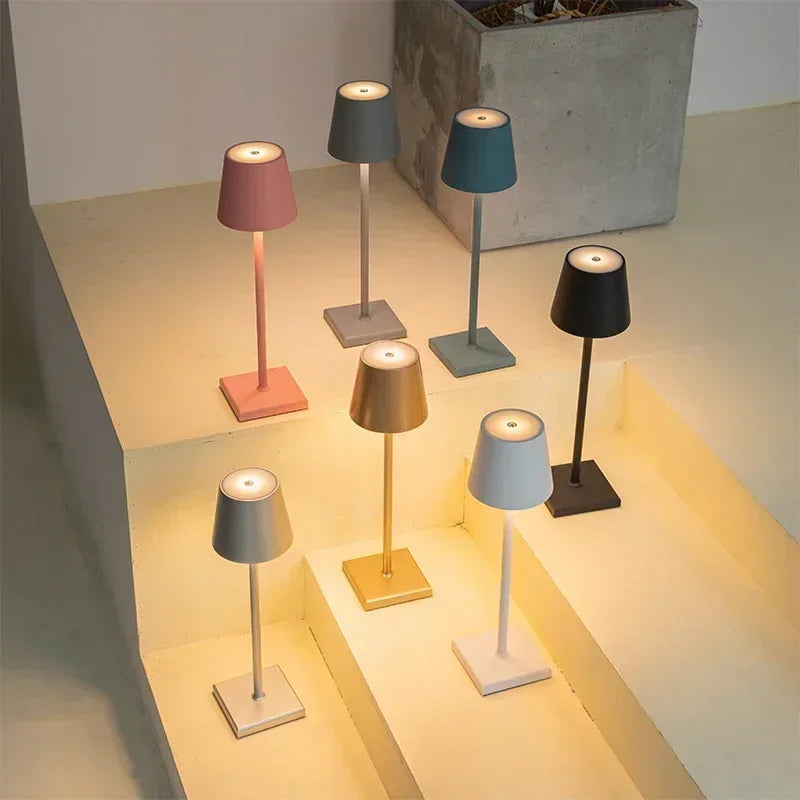 lampe de table rechargeable tactile moderne sans fil portable