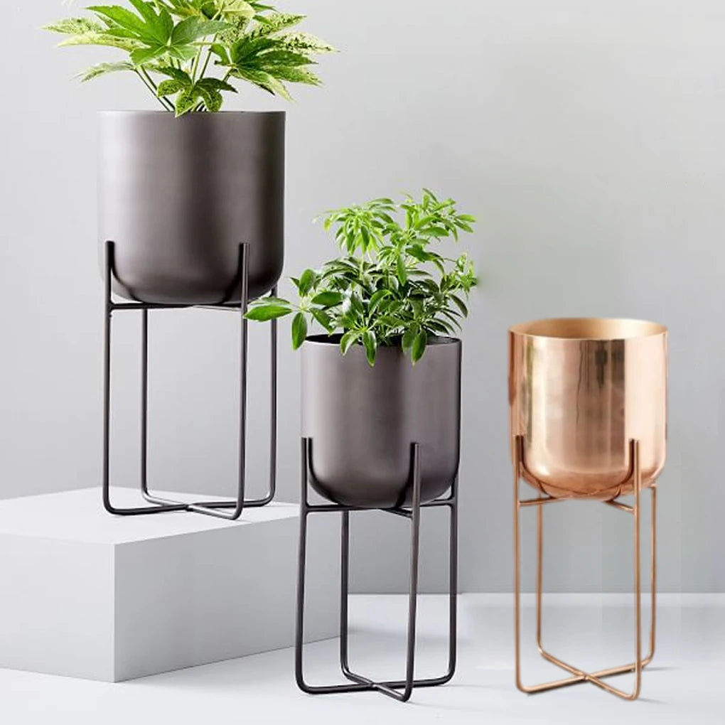 support de pot de fleur en métal créatif pour plantes d'intérieur - vue 3 sur 7