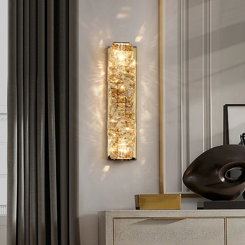 applique murale led moderne en cristal k9 de luxe décorative