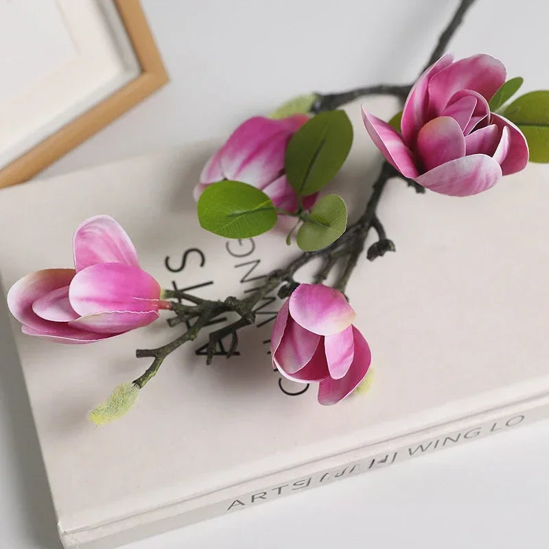 fleurs artificielles magnolias pour décoration florale extérieure