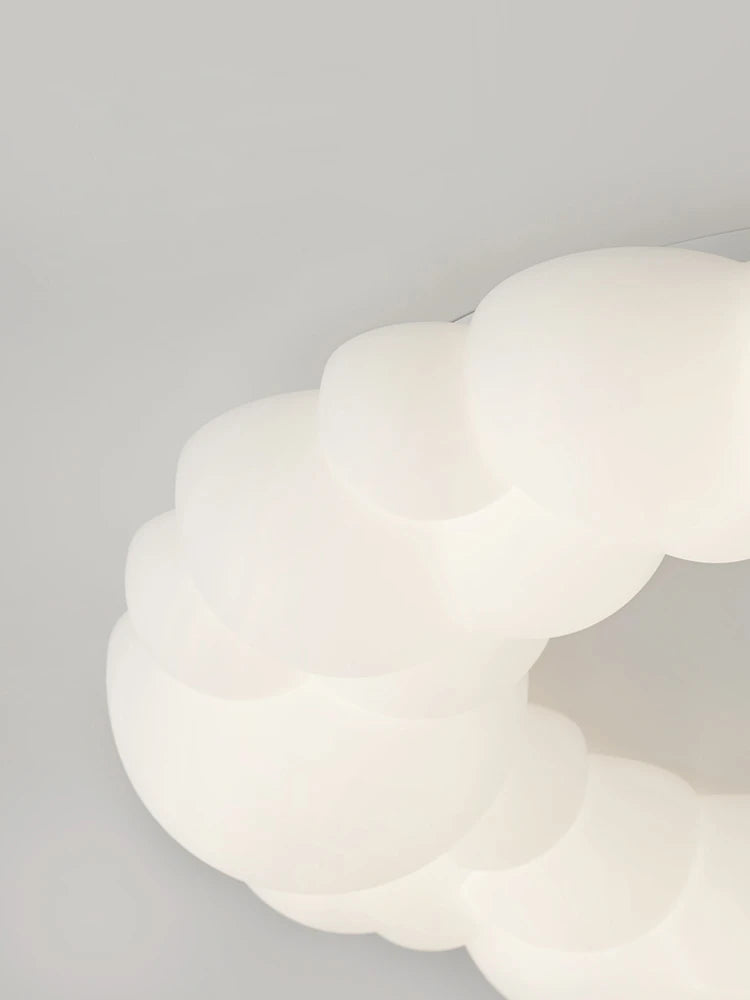 lampe nuage moderne led design anneau nordique éclairage lustre