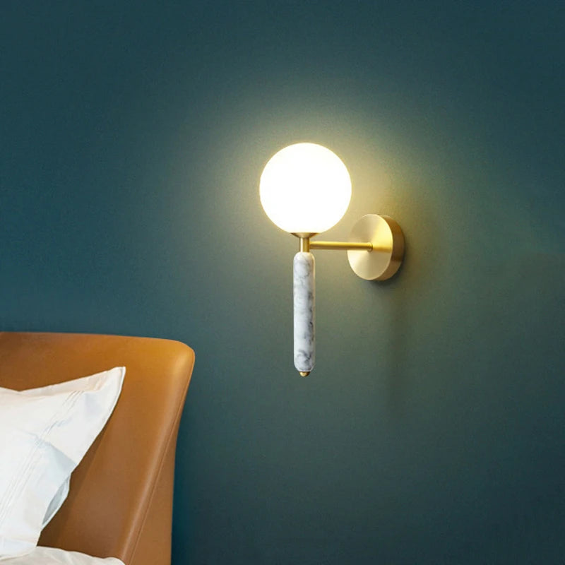 Lampe de chevet en marbre vert italien - vue 5 sur 9