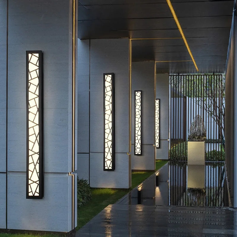 applique murale led style chinois en acrylique et métal