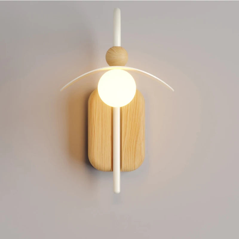applique nordique bois led g9 salon bureau intérieur - vue 6 sur 7
