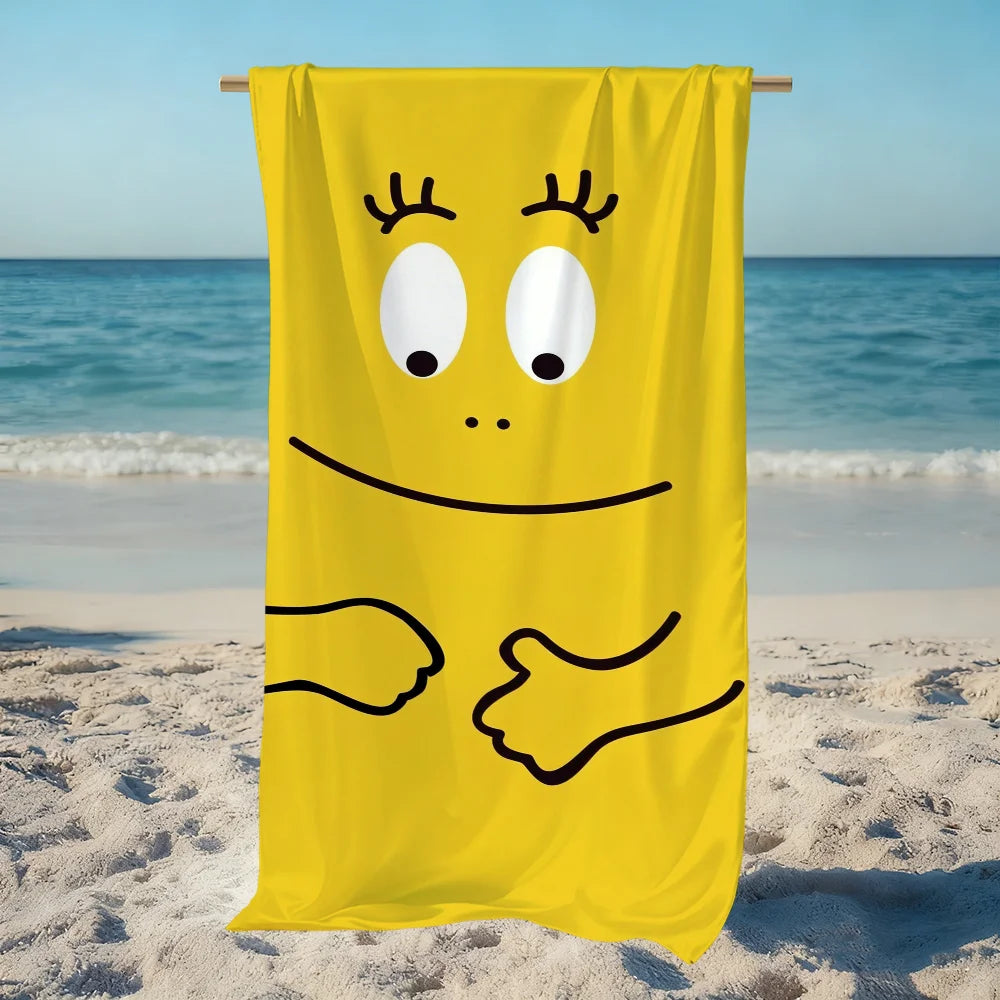serviette de plage barbapapa motif cartoon sechage rapide - vue 3 sur 7