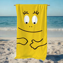Serviette de plage barbapapa dessin animé séchage rapide