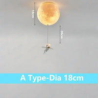Plafonnier lunaire avec astronaute