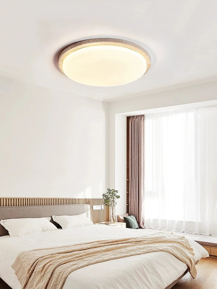 Plafonnier Led en pierre de grotte jaune