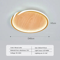 plafonnier led bois original moderne net rouge