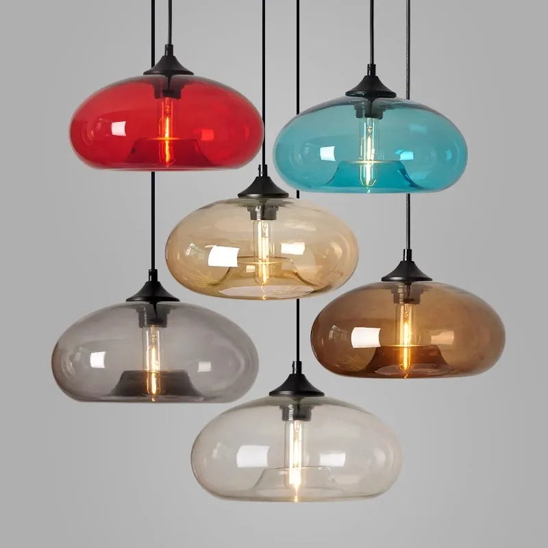 suspension modernes en verre pour restaurant bar boutique