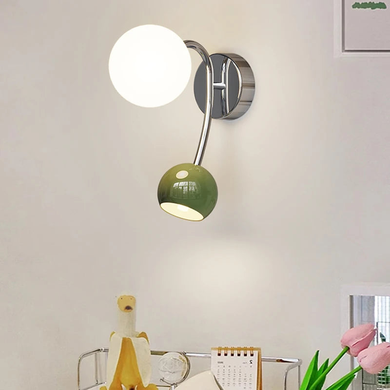 NOUVELLE boule ronde applique murale haut vers le bas applique murale chambre lampes de chevet salon allée couloir balcon appliques rouge vert jaune