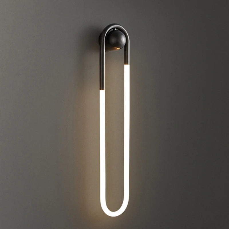 applique murale led moderne forme ellipse pour décoration intérieure - vue 2 sur 11