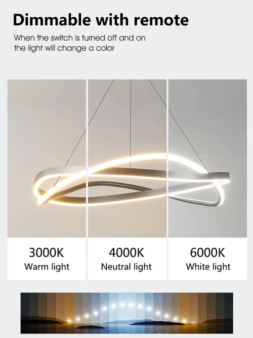 lustre anneau minimaliste créatif moderne pour maison