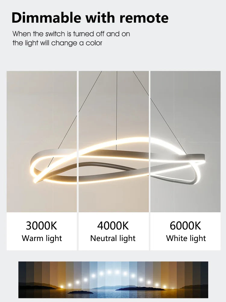lustre anneau minimaliste créatif moderne pour maison