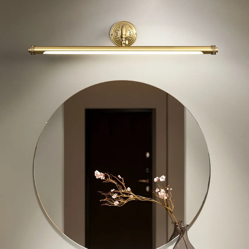 style chinois doré miroir lumières phare étanche rétro - vue 3 sur 8
