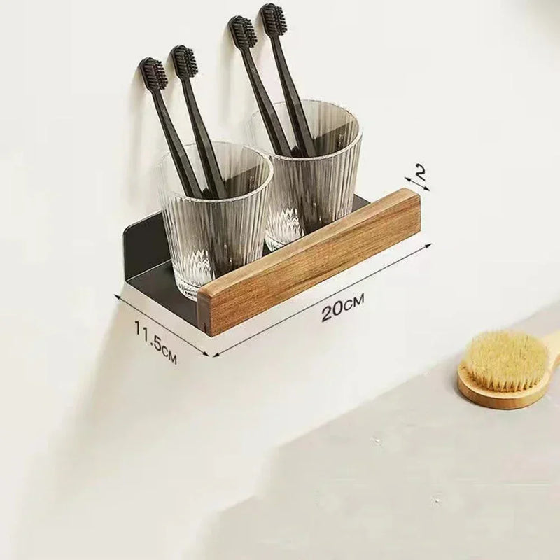étagère en bois support d'angle sans perçage pour rangement