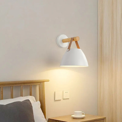 Applique murale en bois Led de style Nordique
