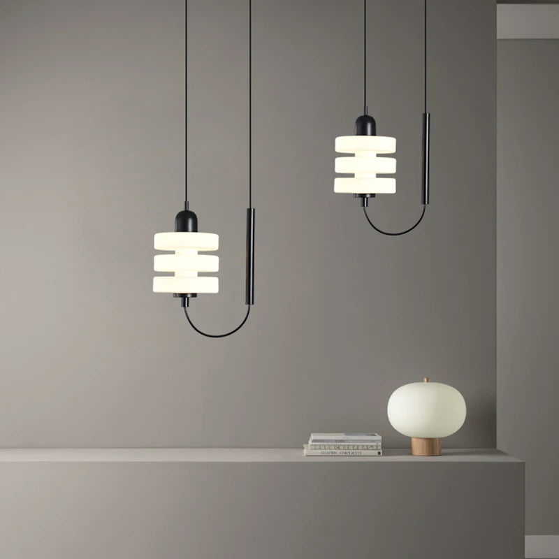 suspension design moderne led en verre câble réglable