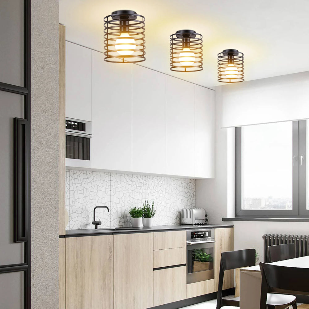 plafonnier moderne à leds style industriel vintage rétro loft