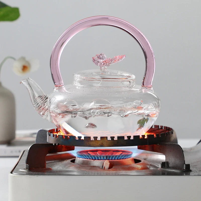 Theiere papillon verre borosilicate haute temperature design - vue 7 sur 7