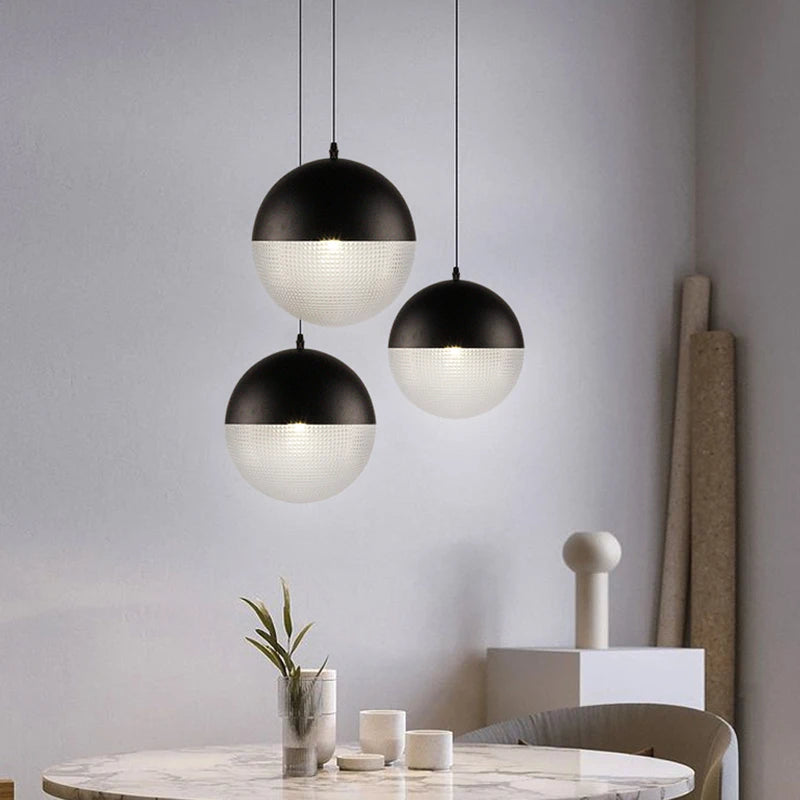 lampe suspendue sphérique design moderne pour intérieurs led - vue 4 sur 24