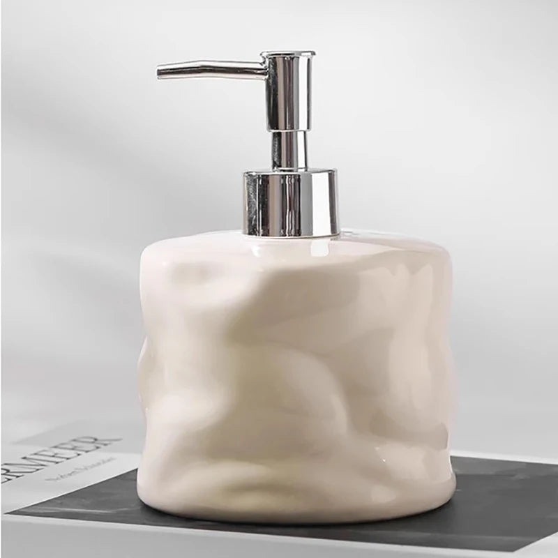 bouteille en céramique 600 ml pour lotion et savon désinfectant