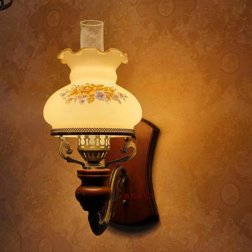 Applique murale en bois nordique E14 rétro chevet Vintage éclairage intérieur chambre salon pour la décoration intérieure applique murale LED luminaire