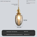 suspension vintage avec interrupteur et abat-jour en verre cristal