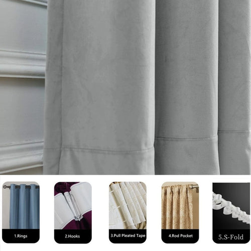 Rideau velours occultant moderne sur mesure salon chambre