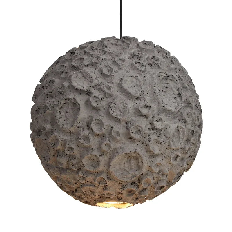 Japanese Wabi Sabi Style Chandelier Living Room Lamp Dining Room Coffe Store Planet Designer Grey Pendant Lamps Loft Decor Light - vue 7 sur 8