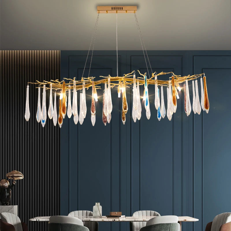 lustre moderne en cristal pour décoration intérieure élégante - vue 7 sur 17