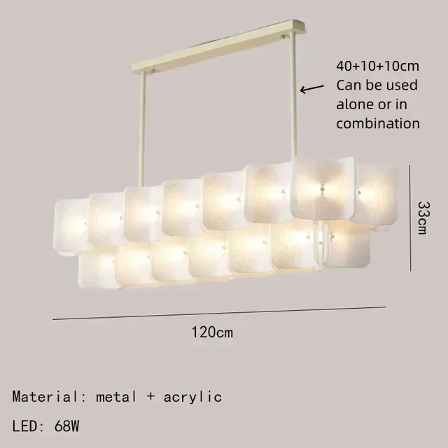lustre moderne en acrylique style nordique lampe à LED suspendue - vue 10 sur 11