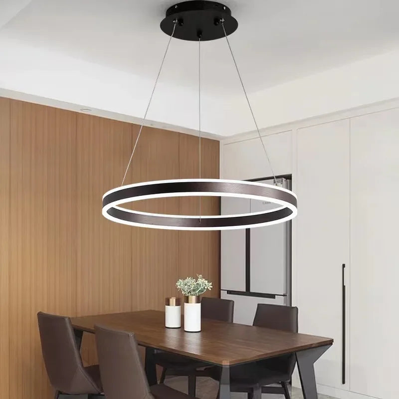 lustre led moderne luminescence haut bas lampes suspendues décor luminaire
