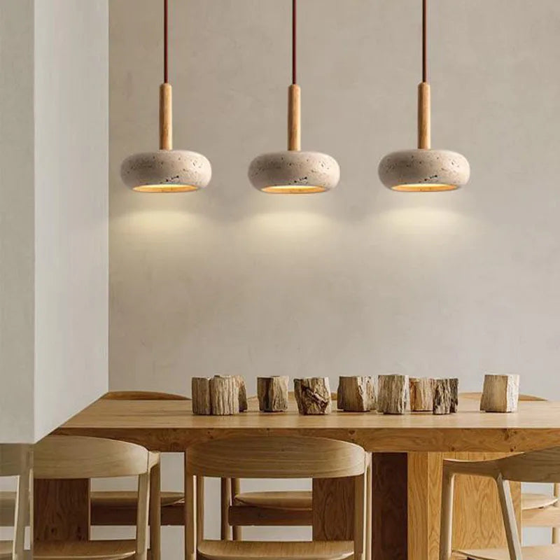lustre nordique en marbre avec fil réglable - vue 5 sur 11