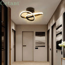 plafonnier led moderne chromé pour allée escalier balcon hôtel