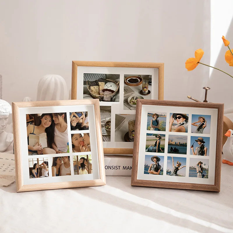 cadre photo vintage en bois pour décoration murale