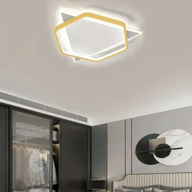 plafonnier géométrique créatif art minimaliste lumière décorative moderne