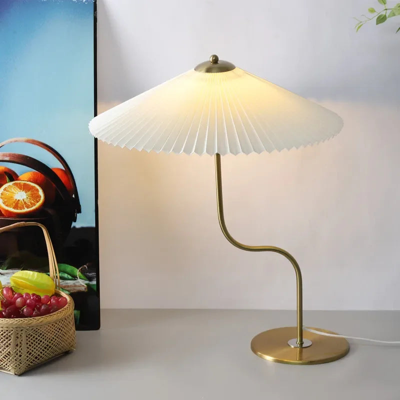 lampe à poser rétro en forme de parapluie décoratif pivotant - vue 2 sur 12