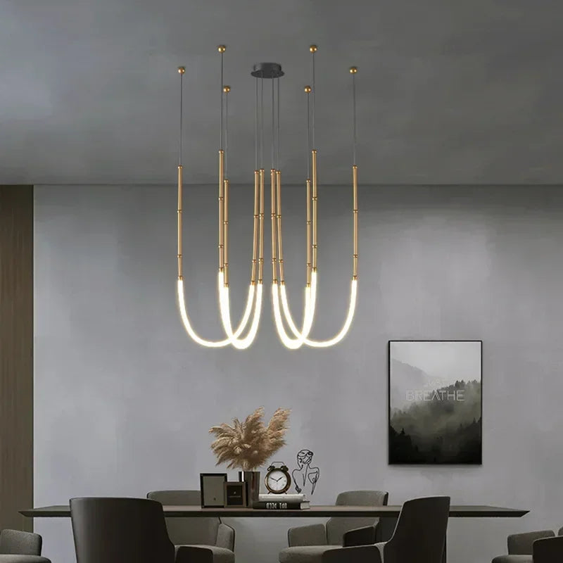 suspension led moderne pour décoration intérieure élégante et stylée - vue 2 sur 12