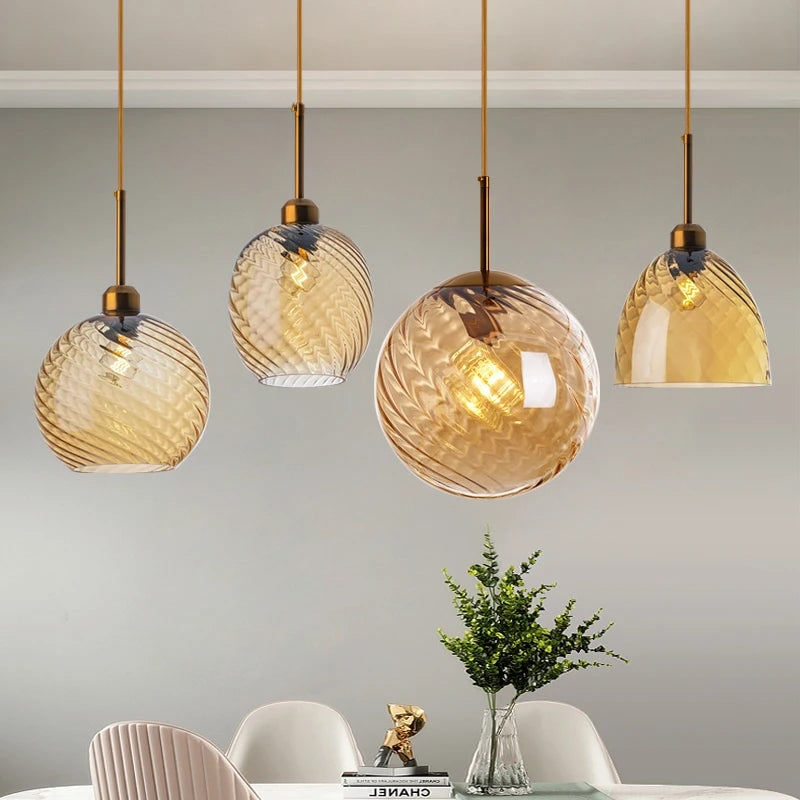 Suspension en verre LED modernes - vue 3 sur 23