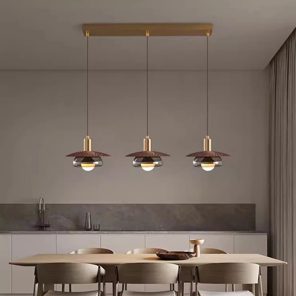 suspension vintage led en verre pour décoration restaurant