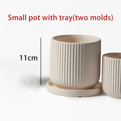 moule en silicone pour pot de fleurs créatif en ciment