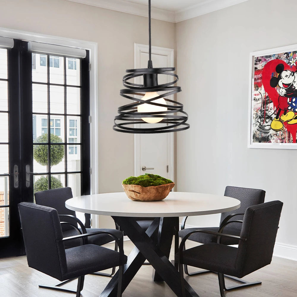 Lampe Spirale Suspendue Vintage - vue 10 sur 9