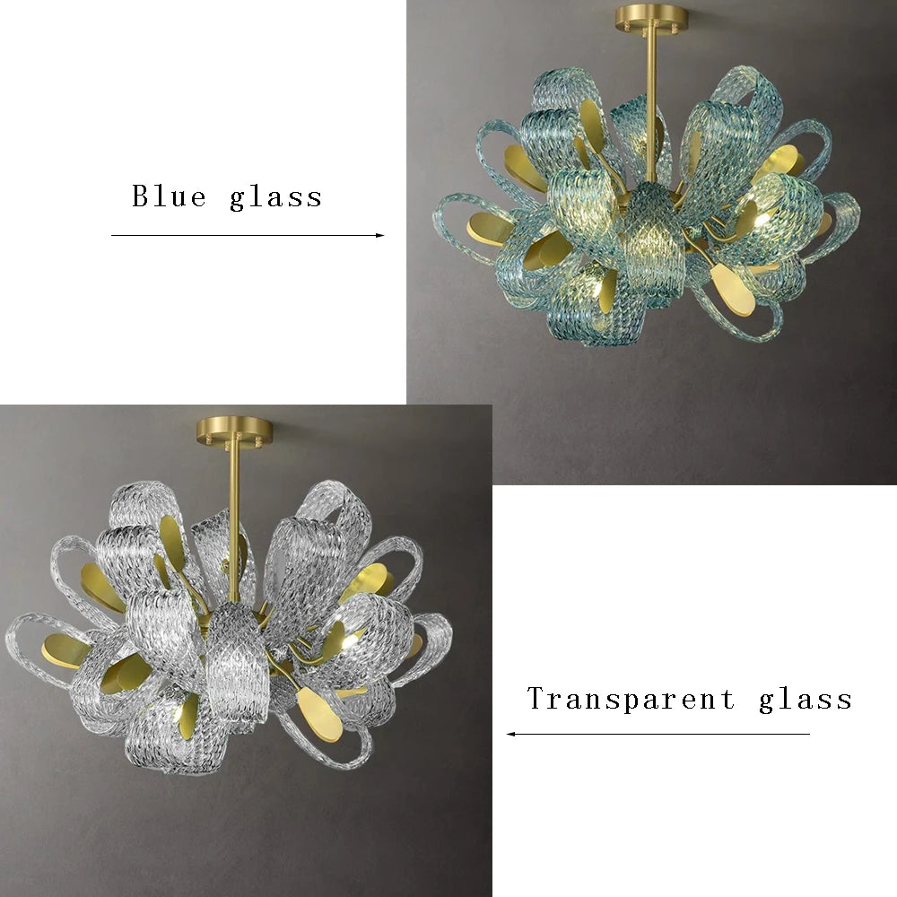 Placards de chambre à coucher bleu serpent échelle verre luminaire applique murale LED lampe Lustre luxe décor à la maison appareil ménager décoration murale - vue 7 sur 18