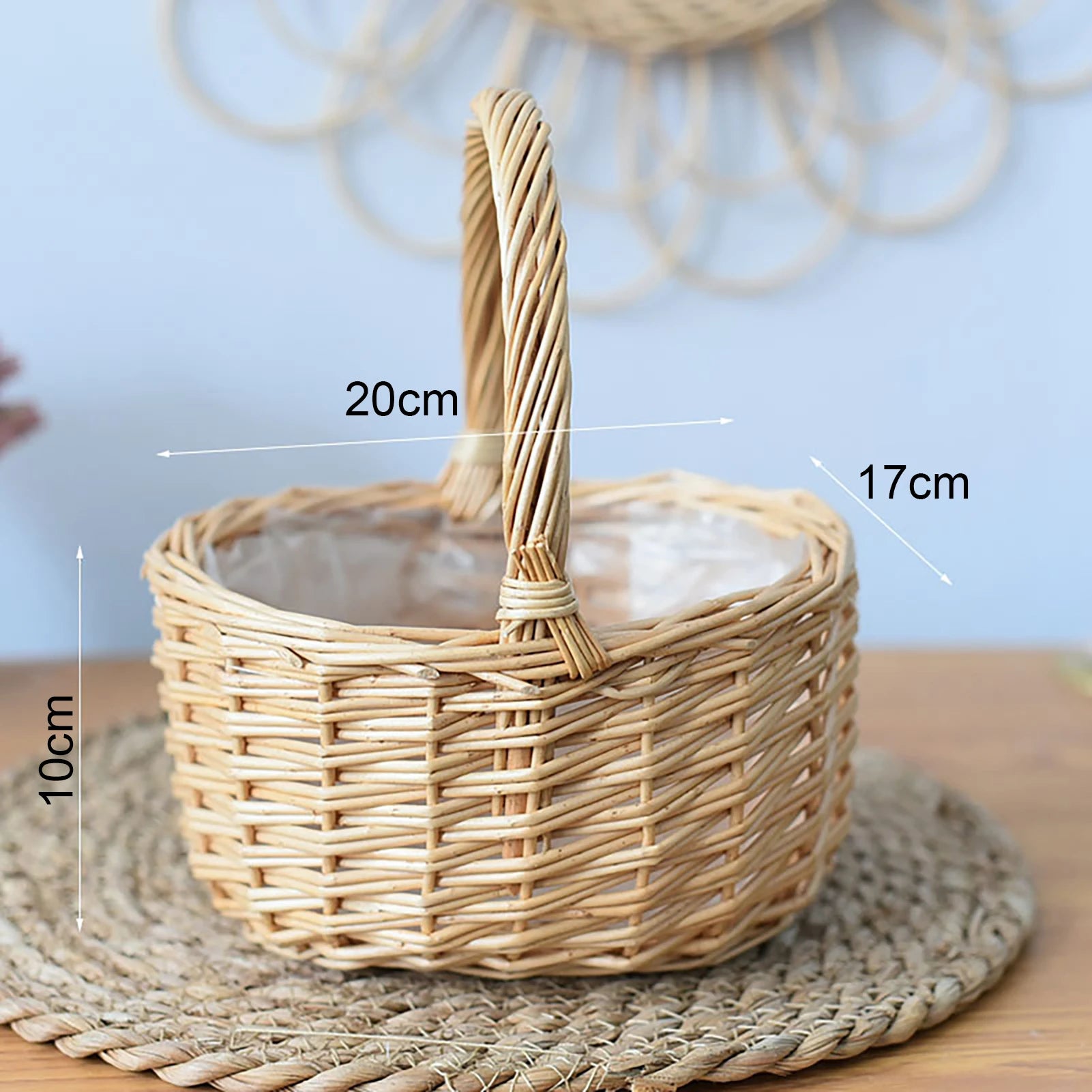 panier à fleurs mariage avec nœud papillon grande capacité polyvalent - vue 8 sur 16