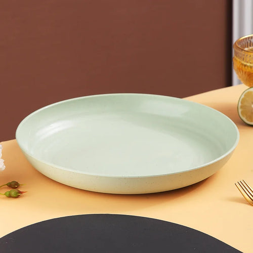 Ensemble 4 assiettes creuses plastique motif blé legeres